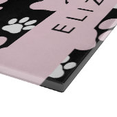 Muster von Paws, rosa Paws, Dog Paws, Ihr Name Schneidebrett (Ecke)