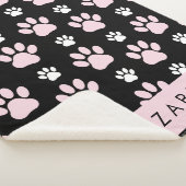 Muster von Paws, rosa Paws, Dog Paws, Ihr Name Sherpadecke (3/4)