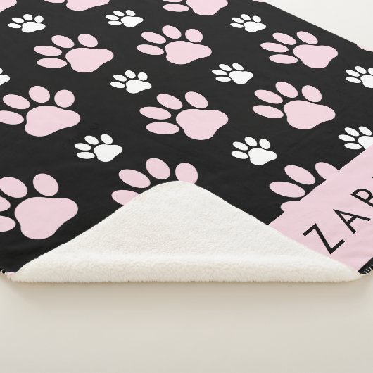Muster von Paws, rosa Paws, Dog Paws, Ihr Name Sherpadecke (3/4)