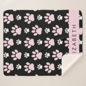 Muster von Paws, rosa Paws, Dog Paws, Ihr Name Sherpadecke (Vorderseite (Horizontal))