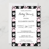 Muster von Paws, rosa Paws, Hundeschrauben, Babydu Magneteinladung (Vorderseite)