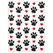 Muster von Paws, schwarzen Paws, roten Herzen, Ihr Klemmbrett (Rückseite)