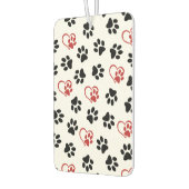 Muster von Paws, schwarzen Paws, roten Paws, Herz Autolufterfrischer (Links)