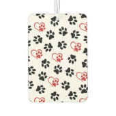 Muster von Paws, schwarzen Paws, roten Paws, Herz Autolufterfrischer (Rückseite)