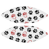 Muster von Paws, schwarzen Paws, roten Paws, Herz Football (Paneele)