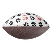 Muster von Paws, schwarzen Paws, roten Paws, Herz Football (Gedreht 90)