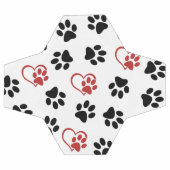 Muster von Paws, schwarzen Paws, roten Paws, Herz Fußball (Flach)