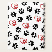 Muster von Paws, schwarzen Paws, roten Paws, Herz Planer (Rückseite)