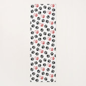 Muster von Paws, schwarzen Paws, roten Paws, Herz Yogamatte (Rückseite)