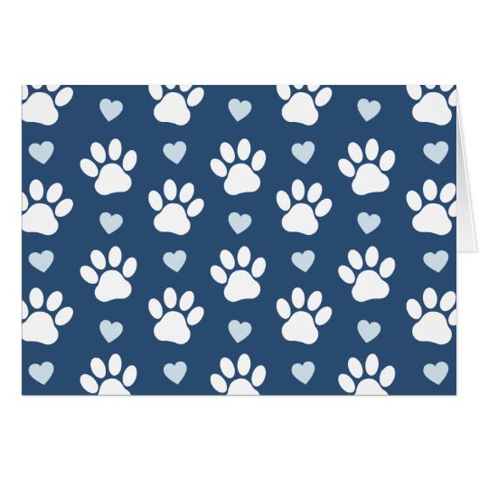 Muster von Pfähnen, Hundpfägen, weißen Pfoten, bla (Vorderseite (Horizontal))