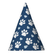 Muster von Pfähnen, Hundpfägen, weißen Pfoten, bla Partyhütchen (Rechts)