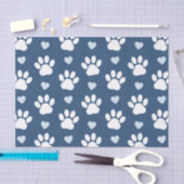 Muster von Pfähnen, Hundpfägen, weißen Pfoten, bla Seidenpapier (Handwerk)