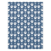 Muster von Pfähnen, Hundpfägen, weißen Pfoten, bla Tischdecke (Vorderseite)