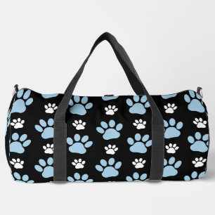 Muster von Pfoten, blauen Pfoten, Hundepfoten, Tie Duffle Bag