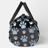 Muster von Pfoten, blauen Pfoten, Hundepfoten, Tie Duffle Bag (Rechts)