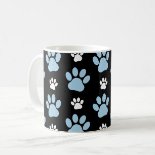 Muster von Pfoten, blauen Pfoten, Hundepfoten, Tie Kaffeetasse