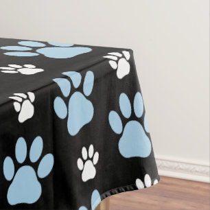 Muster von Pfoten, blauen Pfoten, Hundepfoten, Tie Tischdecke