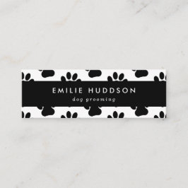 Muster von Pfoten, Hunde-Groomer, Hunde-Walker, Pe Mini Visitenkarte