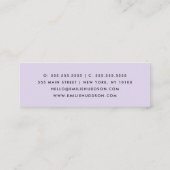 Muster von Pfoten, Hunde-Groomer, Hunde-Walker, Pe Mini Visitenkarte (Rückseite)