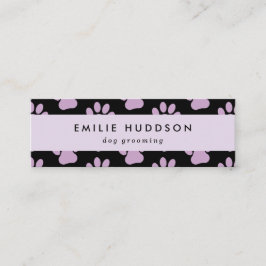 Muster von Pfoten, Hunde-Groomer, Hunde-Walker, Pe Mini Visitenkarte