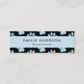 Muster von Pfoten, Hunde-Groomer, Hunde-Walker, Pe Mini Visitenkarte (Vorderseite)