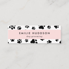 Muster von Pfoten, Hunde-Groomer, Hunde-Walker, Pe Mini Visitenkarte