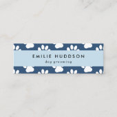 Muster von Pfoten, Hunde-Groomer, Hunde-Walker, Pe Mini Visitenkarte (Vorderseite)