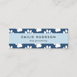 Muster von Pfoten, Hunde-Groomer, Hunde-Walker, Pe Mini Visitenkarte