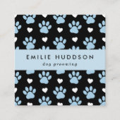 Muster von Pfoten, Hunde-Groomer, Hunde-Walker, Pe Quadratische Visitenkarte (Vorderseite)
