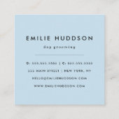 Muster von Pfoten, Hunde-Groomer, Hunde-Walker, Pe Quadratische Visitenkarte (Rückseite)