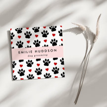 Muster von Pfoten, Hunde-Groomer, Hunde-Walker, Pe