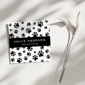 Muster von Pfoten, Hunde-Groomer, Hunde-Walker, Pe Quadratische Visitenkarte