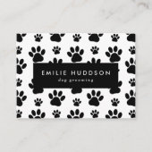 Muster von Pfoten, Hunde-Groomer, Hunde-Walker, Pe Visitenkarte (Vorderseite)