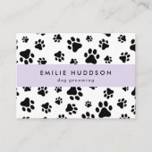 Muster von Pfoten, Hunde-Groomer, Hunde-Walker, Pe Visitenkarte (Vorderseite)