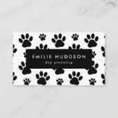 Muster von Pfoten, Hunde-Groomer, Hunde-Walker, Pe Visitenkarte (Vorderseite)