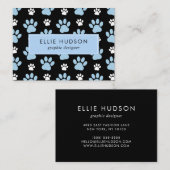 Muster von Pfoten, Hunde-Groomer, Hunde-Walker, Pe Visitenkarte (Vorne/Hinten)