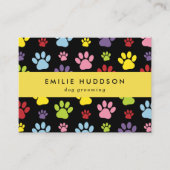 Muster von Pfoten, Hunde-Groomer, Hunde-Walker, Pe Visitenkarte (Vorderseite)