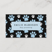 Muster von Pfoten, Hunde-Groomer, Hunde-Walker, Pe Visitenkarte (Vorderseite)