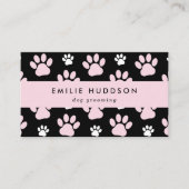 Muster von Pfoten, Hunde-Groomer, Hunde-Walker, Pe Visitenkarte (Vorderseite)