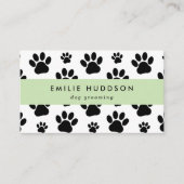 Muster von Pfoten, Hunde-Groomer, Hunde-Walker, Pe Visitenkarte (Vorderseite)