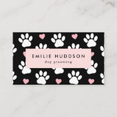 Muster von Pfoten, Hunde-Groomer, Hunde-Walker, Pe Visitenkarte (Vorderseite)