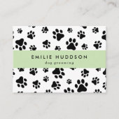 Muster von Pfoten, Hunde-Groomer, Hunde-Walker, Pe Visitenkarte (Vorderseite)