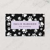 Muster von Pfoten, Hunde-Groomer, Hunde-Walker, Pe Visitenkarte (Vorderseite)