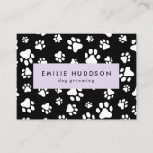 Muster von Pfoten, Hunde-Groomer, Hunde-Walker, Pe Visitenkarte (Vorderseite)