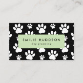 Muster von Pfoten, Hunde-Groomer, Hunde-Walker, Pe Visitenkarte (Vorderseite)