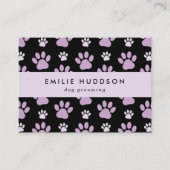 Muster von Pfoten, Hunde-Groomer, Hunde-Walker, Pe Visitenkarte (Vorderseite)