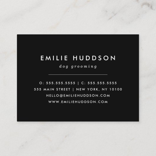 Muster von Pfoten, Hunde-Groomer, Hunde-Walker, Pe Visitenkarte (Rückseite)