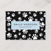 Muster von Pfoten, Hunde-Groomer, Hunde-Walker, Pe Visitenkarte (Vorderseite)