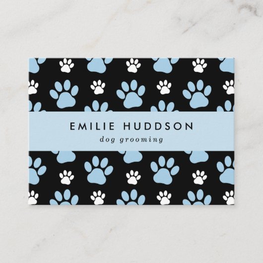 Muster von Pfoten, Hunde-Groomer, Hunde-Walker, Pe Visitenkarte (Vorderseite)