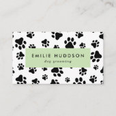 Muster von Pfoten, Hunde-Groomer, Hunde-Walker, Pe Visitenkarte (Vorderseite)